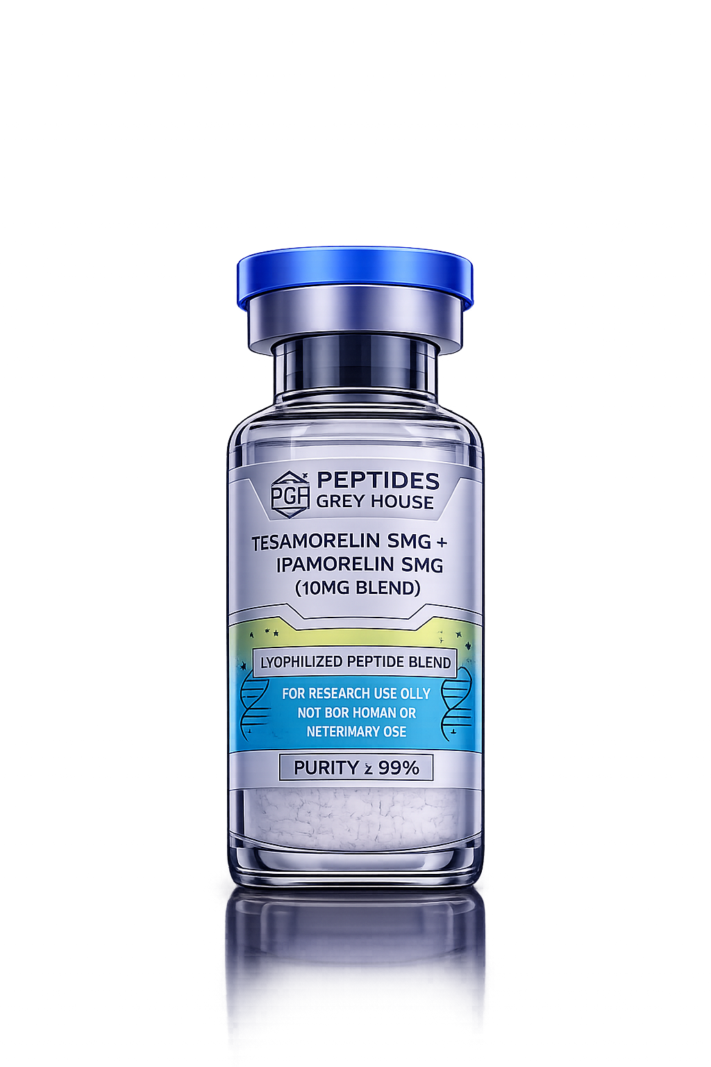 Tesamorelin 5mg + Ipamorelin 5mg (10mg Blend)